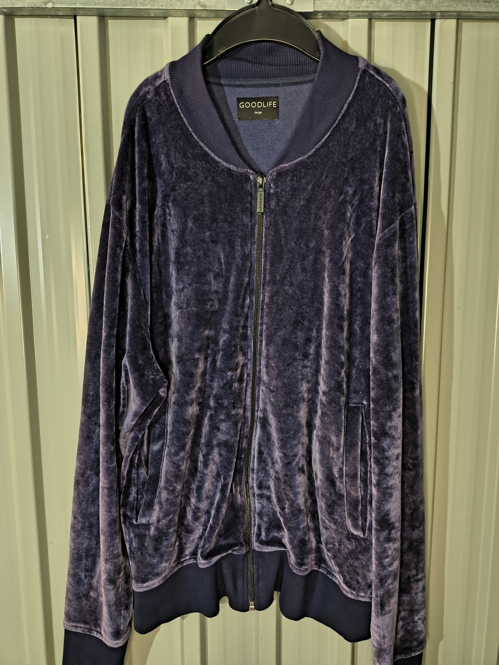 Goodlife Velvet Bomber Jacket - Purple
